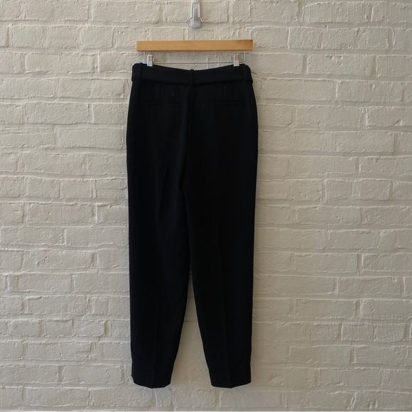 Theory || Sash Tie Pant in Crepe Trouser Ankle Black 4