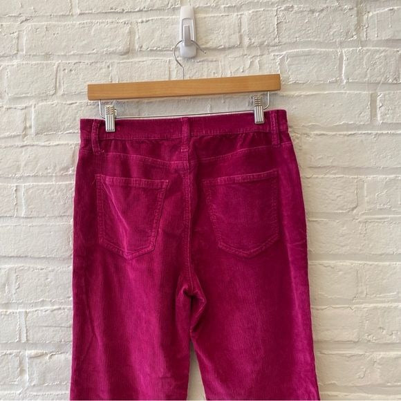 Current/Elliot || Corduroy Crop Flare Pants Magenta Fuchsia Pink 29