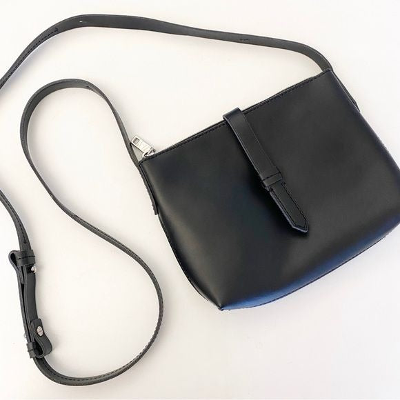 J. Crew || Parker Leather Crossbody Mini Bag Black