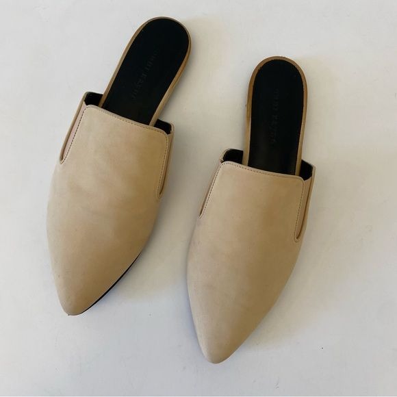 Jenni Kayne || Oiled Leather Mules in Natural Ivory Cream Beige 41