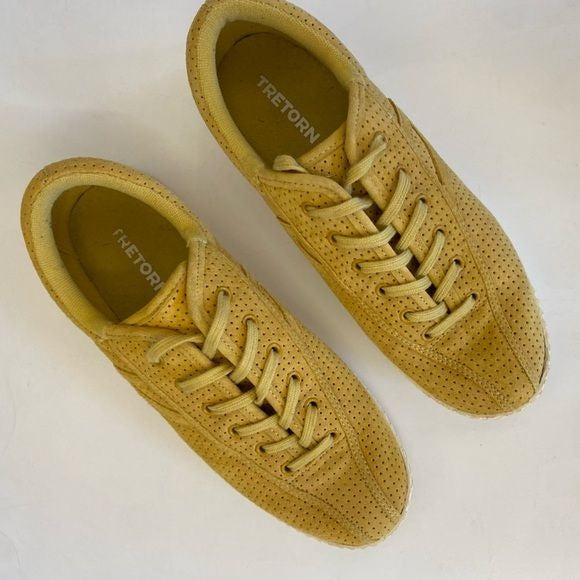 Madewell x Tretorn || Nylite Sneakers Perforated Suede Golden Apple Yellow 9