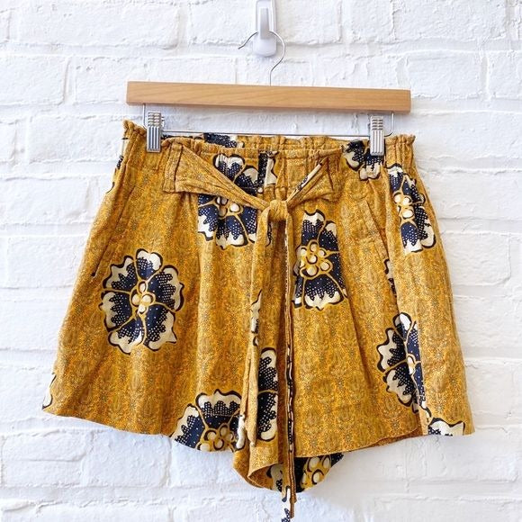 Anthropologie Kennedy Paperbag Tie Floral Bohemian Shorts XS