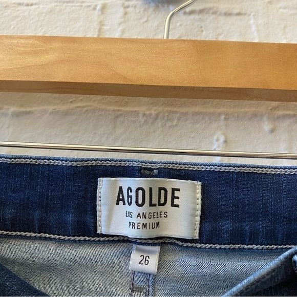 Agolde || Sophie High Rise Skinny Jeans Claremont Blue Stretch 26