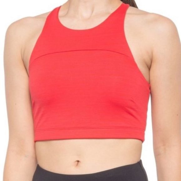 Outdoor Voices || Move Free Crop Top Longline Sports Bra Scarlet Red XS