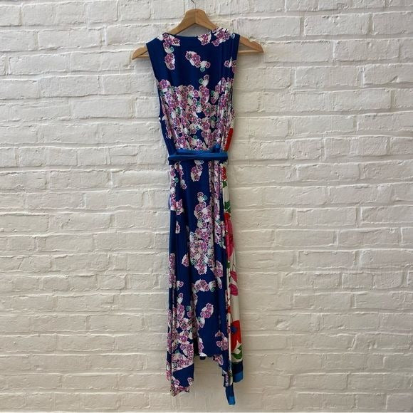 Anthropologie || Maeve Botanica Floral Sleeveless Faux Wrap Dress 4