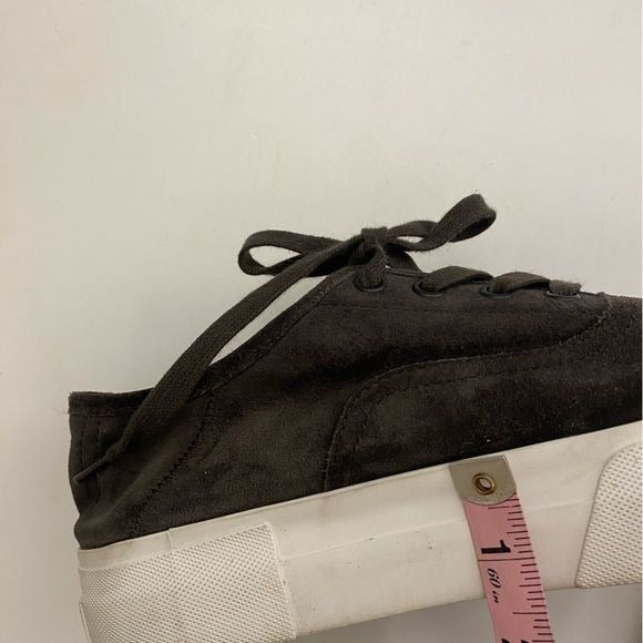 Vince || Copley Suede Platform Sneakers Lace Up Dark Gray 7