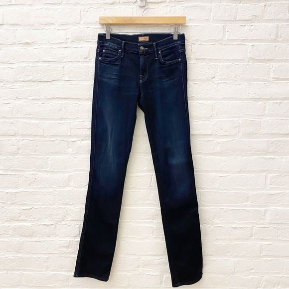 Mother || The Rascal Coffee Tea or Me Dark Wash Straight Jean 27