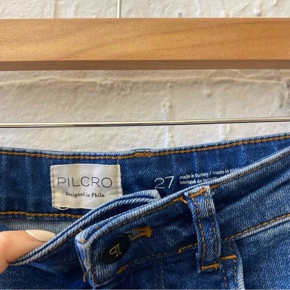 Anthropologie || Pilcro High Rise Stretch Flare Jeans Blue 27