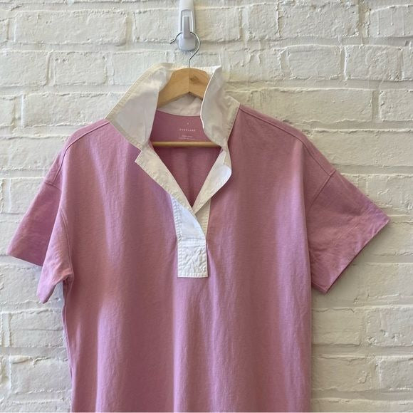 Everlane || Organic Cotton Polo Dress Pink Lilac Medium