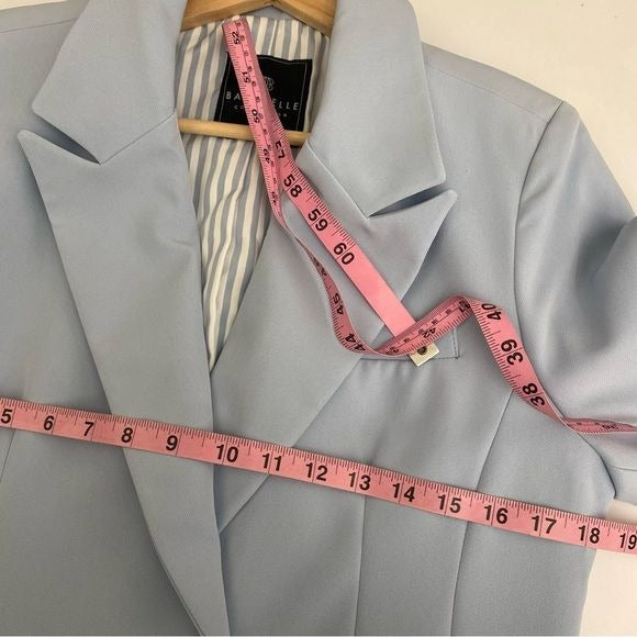 Bagatelle || Double Breasted Blazer Baby Blue Medium