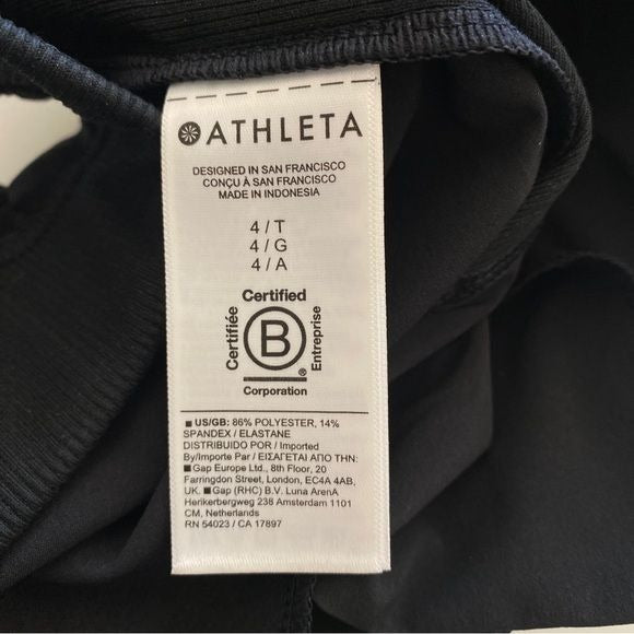 Athleta || Brooklyn Mid Rise Ankle Pant Black 4T 4 Tall