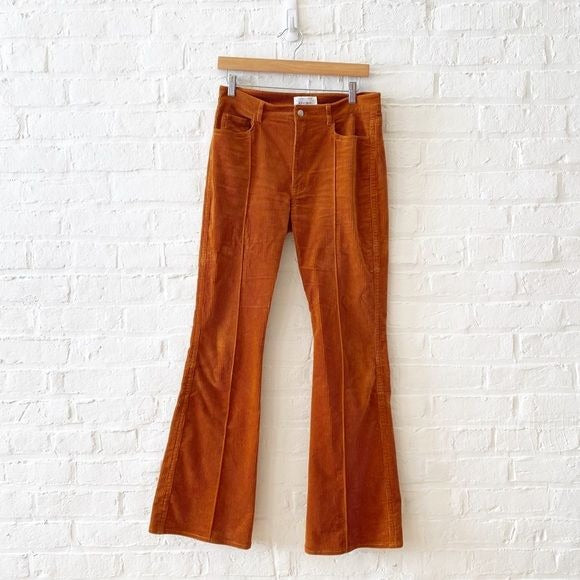 & Other Stories || Corduroy Flares Trousers Pants Orange US 8