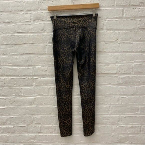 SPANX || Leopard Faux Leather Leggings Medium Petite