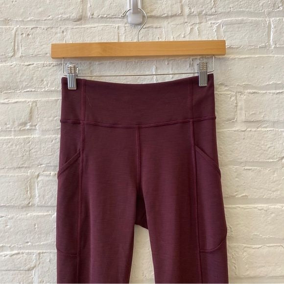 Lululemon || Invigorate High-Rise Tight 25" Heathered Cassis Burgundy 4