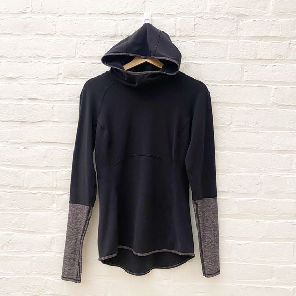 Lululemon || Shape Up Pullover Nulu Heathered Black Hoodie 8