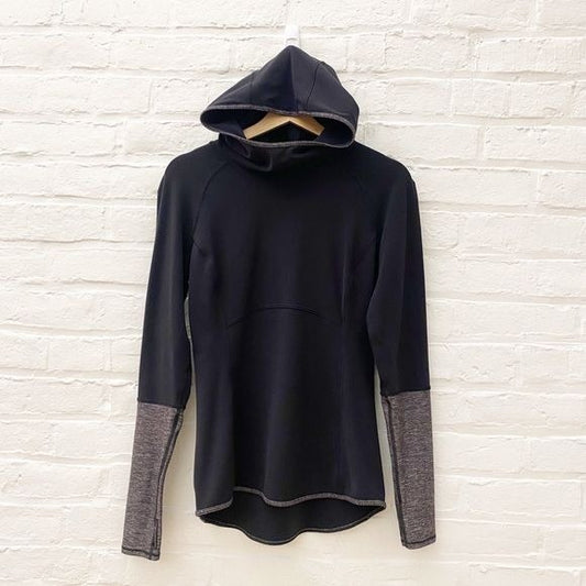 Lululemon || Shape Up Pullover Nulu Heathered Black Hoodie 8