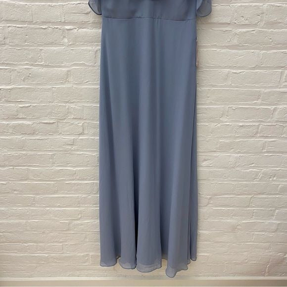 Birdy Gray || Jane Convertible Formal Bridesmaid Dress Gown Dusty Blue M NWT