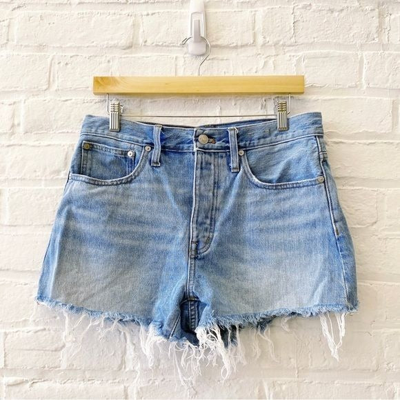 Madewell || Relaxed Denim Shorts in Rosemount Wash Destroyed Hem Edition Blue 27