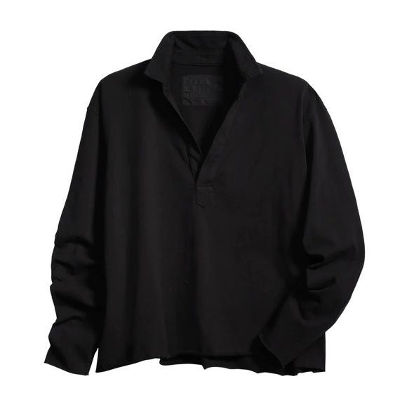 Frank & Eileen || Patrick Heritage Jersey Popover Henley Black Large