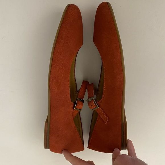 Crown Vintage || Sillani Mary Jane Flat Rust Red Suede 6