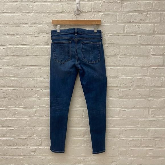 rag & bone || Cate Mid-Rise Skinny Cliff Slim Fit Ankle Mid Indigo Jean Blue 26