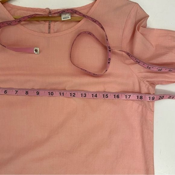 J. Crew || Tie Bow Bell Ruffle Statement Sleeve Poplin Top Blouse Pink Small