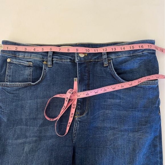 Anthropologie Dd Pilcro The Yaya Kick Flare Jeans Cropped Blue 34