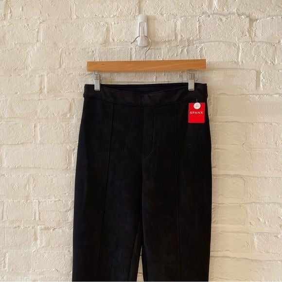 SPANX || Faux Suede Flare Pants Black Tall Medium NWT