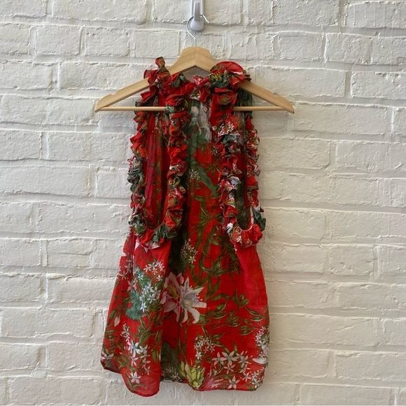 Étoile Isabel Marant || Floral Ruffle Sleeveless Blouse Tank 36 US 4