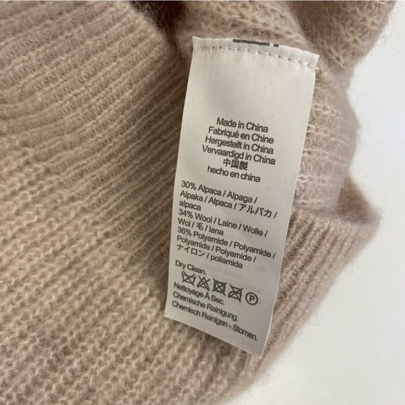 J.Crew || Ribbed V-neck Cardigan Sweater Alpaca Wool Light Stone Tan Beige XXS