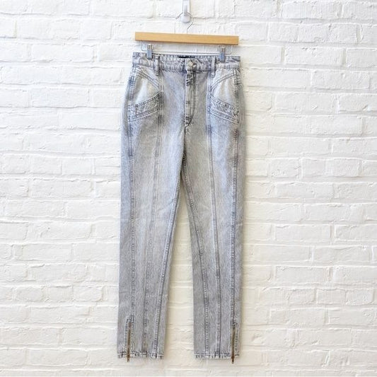 Isabel Marant || Kelissa Paneled High-Rise Straight Jeans FR 38 US 6