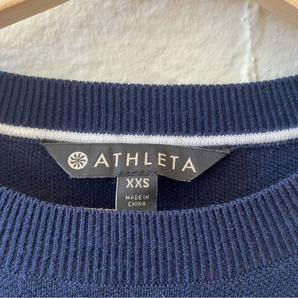 Athleta || Streetwise Sweater Navy Stripe XXS