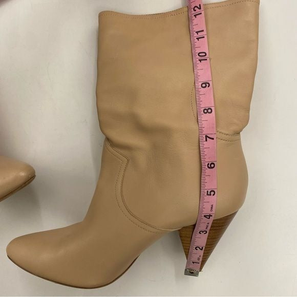 Joie || Gabbissy Almond Toe Leather Boot In Blush Tan 39.5