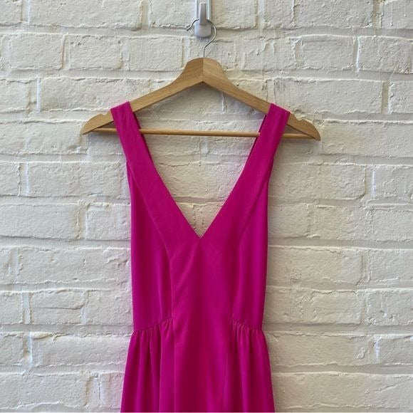 CROSBY by Mollie Burch || Evan Cross Back Mini Dress in Mollie Pink Fuchsia XS