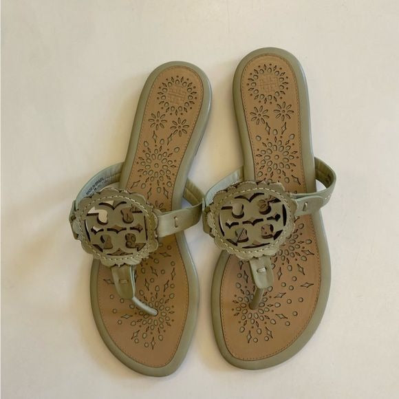 Tory Burch || Miller Scallop Sandal Sage Light Green NWOB 7.5