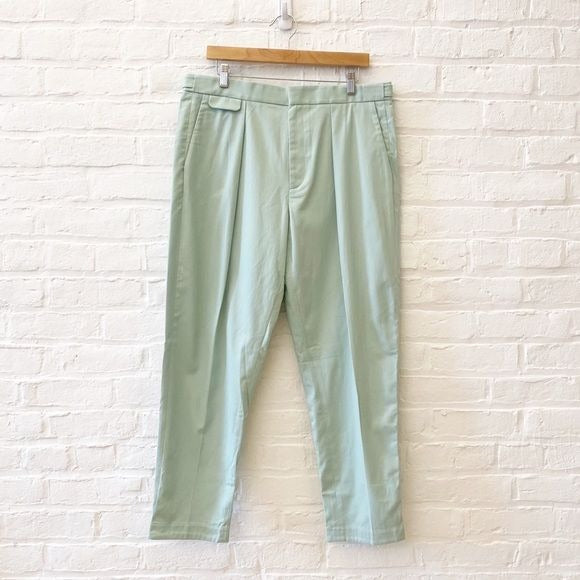 Equipment || The Original Trouser Pleated Tapered Ankle Seafoam Green Large