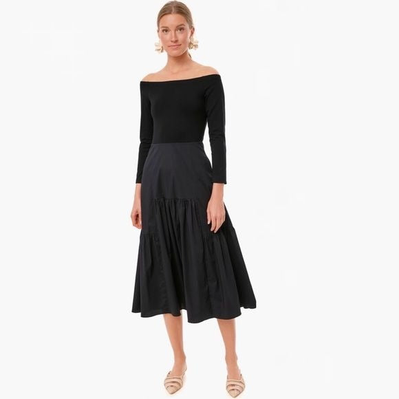 Tuckernuck || Marissa Off Shoulder Midi Dress Black XS