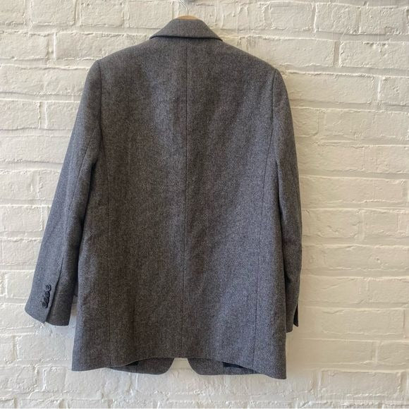 Everlane || The Italian Wool Oversized Blazer Grey Herringbone 0