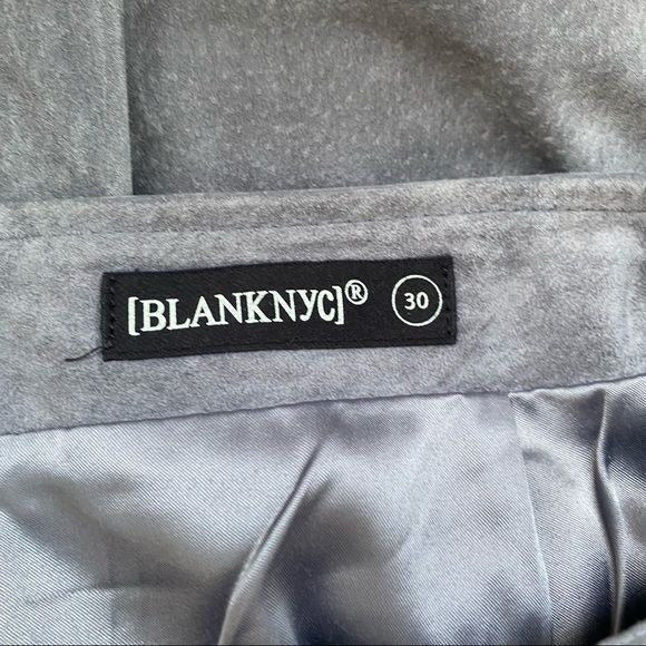 Blank NYC || Grey Suede Mini Skirt Silver Screen