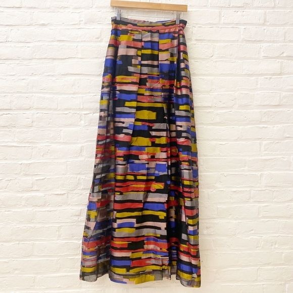 Escada || Reedy Silk Blend Maxi Skirt Runway Collection 34 US 4