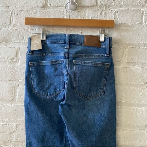 Madewell || 10" High-Rise Skinny Jeans in Dewitt Wash Blue 24P 24 Petite NWT