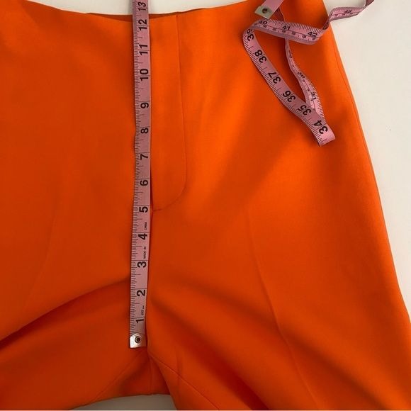 Alice + Olivia || Lorinda Super High Waist Ankle Pants Flare Trouser Orange 6