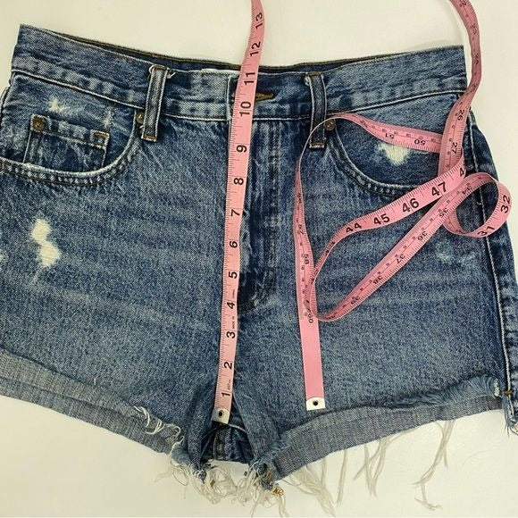 Pistola || Kylee Relaxed High Rise Cuffed Jean Shorts in Luna Wash Blue 27