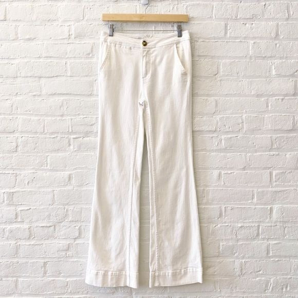 Anthropologie || Pilcro and the Letterpress High-Rise Bootcut Jeans White 26