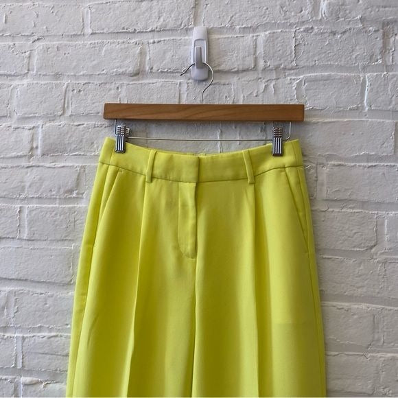 J. Crew || Essential Pant in City Crepe Lemon Sorbet Neon Yellow 0