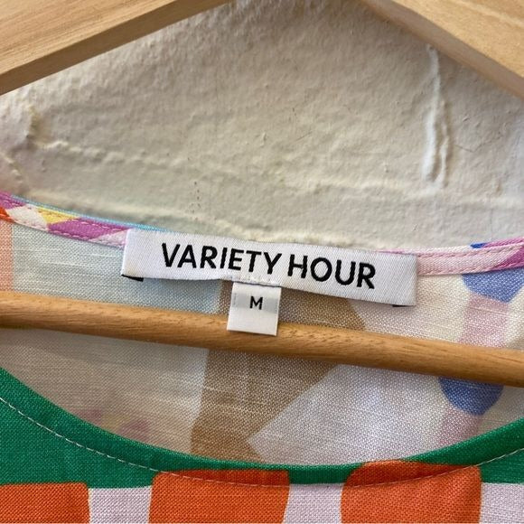 Variety Hour || Colour Theory Satu Dress Linen Blend Art to Wear Australia M