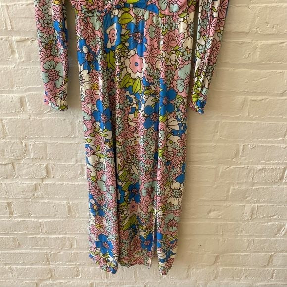 Anthropologie || RAHI Dixie Sally Keyhole Back Floral Midi Dress Small