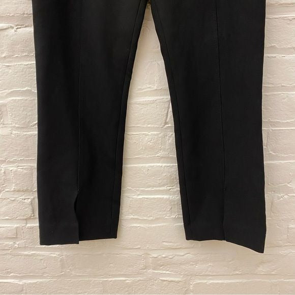 cinq a sept || Split Hem Crop Flare Pants Trousers Slit Black 6