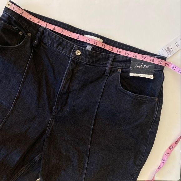 Abercrombie || Curve Love High Rise Vintage Flare Jean Black Gray 34 NWT