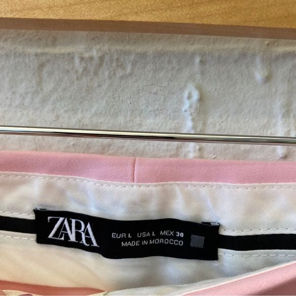 Zara || Tapered Trousers Pants Pink Large